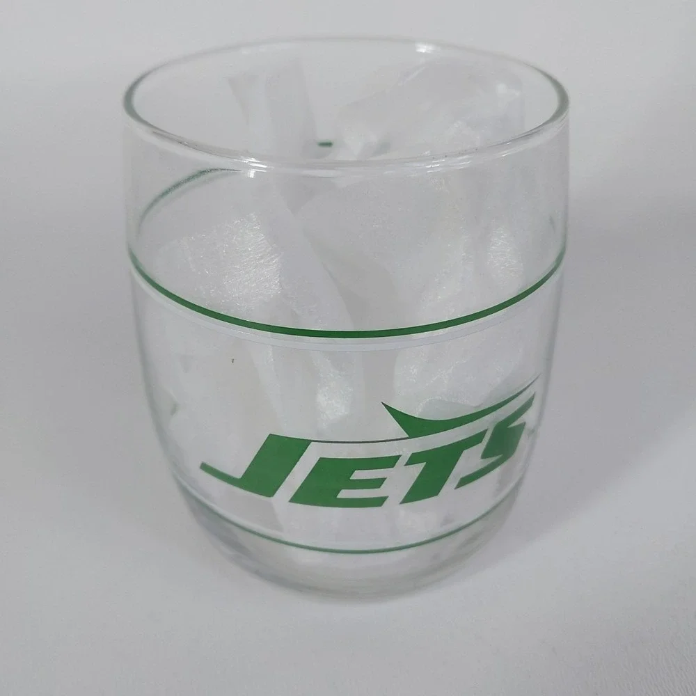 Vintage‎  NFL New York Jets Tumbler Whiskey Rocks Glass